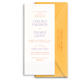 Twin Palms Invitation and Envelope (Alt Option 2)