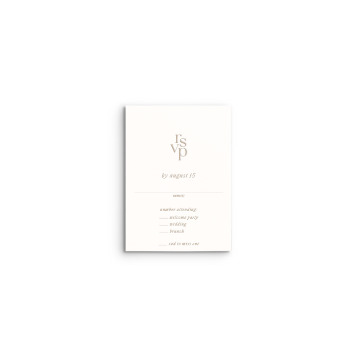 Parsons Mail-In Reply Card & Envelope