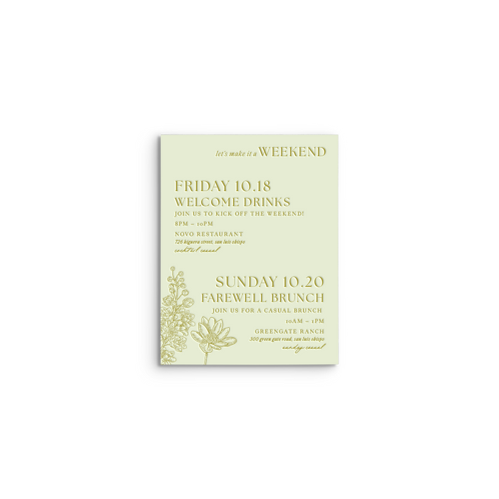 Grant Details Insert Card
