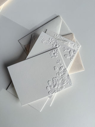 Bloom Sculpt Emboss Notecard Set