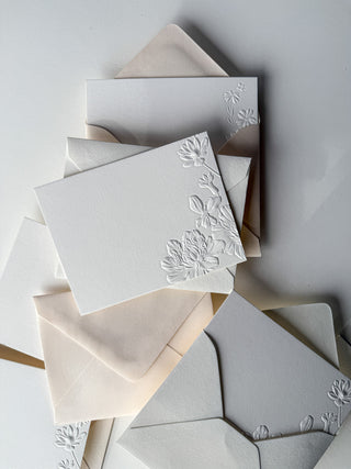 Bloom Sculpt Emboss Notecard Set