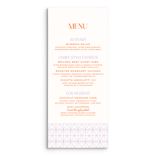 Twin Palms Collection Dinner Menu