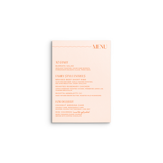 Twin Palms Collection Dinner Menu