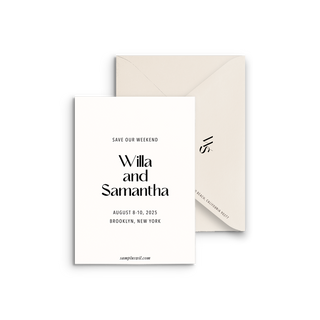 Willa Collection Save the Date and Envelope