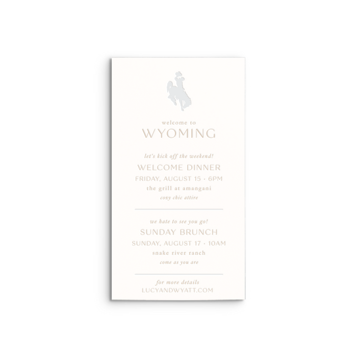 Wyoming Details Insert Card