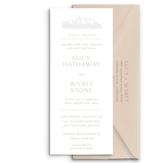 Wyoming Invitation & Envelope
